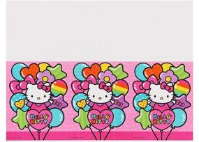 img 1 attached to Hello Kitty Rainbow Collection Plastic Table Cover: Perfect Party Accessory by Amscan 571417