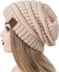 img 2 attached to 🧣 Stylish Unisex Slouchy Beanie Hat for Winter - REDESS Chunky Soft Oversized Cable Knit Cap