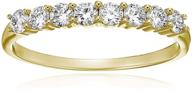 14k yellow gold diamond wedding band - 1/2 cttw, 8 prong set stones by vir jewels logo