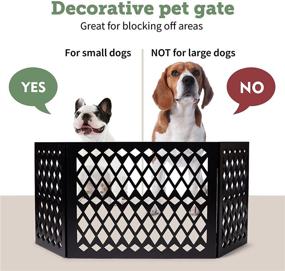 img 3 attached to 🐶 Компактное собачье ограждение, стильные свободностоящие ворота для домашних животных, складные ворота, ворота для собак возле двери.