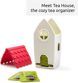 img 2 attached to OTOTO Tea House Tea Bag Organizer - BPA-Free Plastic, Ultimate Tea Bag Holder - Unique Housewarming Gift - Quirky Tea Organizer Design - Compact Tea Storage Size: 3.94 x 3.39 x 3.43 in - Color: White