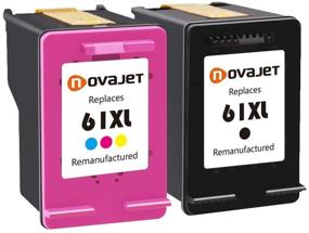 img 3 attached to 🖨️ Улучшенный восстановленный картридж для чернил Novajet для HP 61 61XL Замена CH563WN CH564WN - Совместим с принтерами HP Deskjet 1000 1510 2510 3050, HP Envy 4500 5530 и HP Officejet 2620 2621 4632 4635 (1 черный, 1 трехцветный)