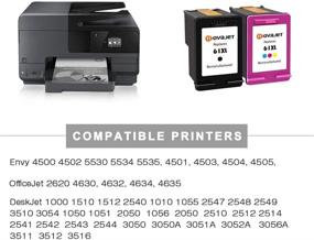 img 2 attached to 🖨️ Улучшенный восстановленный картридж для чернил Novajet для HP 61 61XL Замена CH563WN CH564WN - Совместим с принтерами HP Deskjet 1000 1510 2510 3050, HP Envy 4500 5530 и HP Officejet 2620 2621 4632 4635 (1 черный, 1 трехцветный)