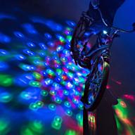 🚲 brightz disco party led bike light, tri-colored - blinking & swirling patterns - night riding bicycle light - mounts to handlebar or bike frame - fun bike accessories for enhanced visibility logo