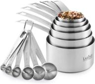 🥄 premium stainless steel measuring cups and spoons set - heavy duty 12-piece kit with 6 cups and 6 spoons - complete precision for cooking and baking (1) logo