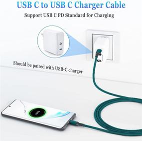 img 1 attached to 🔌 USB-C to Type-C 100W Cable - 15ft/2-Pack, Power Delivery Fast Charging PD Charger Extra Long Cord for MacBook Pro Mac 16 Air 4 4th Gen 2020, iPad Pro 11, Samsung Galaxy Note 10 20 S21 S20 21 Plus Ultra