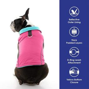 img 2 attached to 🐶 Dog Jacket with Reflective D Ring Leash - Warm Fleece-Lined Sports Vest for Small Dogs - Hook and Loop Closure - Indoor and Outdoor Dog Clothes for Girls or Boys - Gooby
