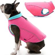 🐶 dog jacket with reflective d ring leash - warm fleece-lined sports vest for small dogs - hook and loop closure - indoor and outdoor dog clothes for girls or boys - gooby logo