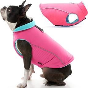 img 4 attached to 🐶 Dog Jacket with Reflective D Ring Leash - Warm Fleece-Lined Sports Vest for Small Dogs - Hook and Loop Closure - Indoor and Outdoor Dog Clothes for Girls or Boys - Gooby