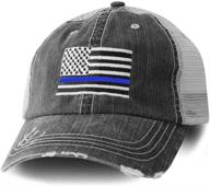 american flag trucker police thin logo