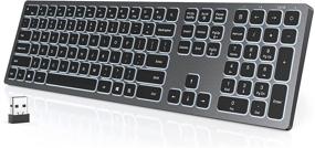 img 4 attached to 💻 Seenda Backlit Wireless Keyboard - Ultra Slim, Rechargeable, Illuminated | For PC, Laptop, Smart TV