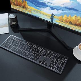 img 3 attached to 💻 Seenda Backlit Wireless Keyboard - Ultra Slim, Rechargeable, Illuminated | For PC, Laptop, Smart TV