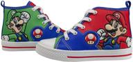 👟 boys' nintendo super mario brothers sneaker shoes logo