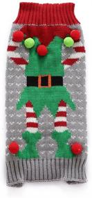 img 3 attached to 🎄 NACOCO Elf Christmas Dog Sweater- Festive Pet Jumper for Holiday and Party, Perfect for Dogs and Cats