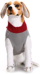 img 1 attached to 🎄 NACOCO Elf Christmas Dog Sweater- Festive Pet Jumper for Holiday and Party, Perfect for Dogs and Cats