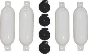 img 4 attached to 👍 Extreme Max 3006.7381 BoatTector Fender Value 4-Pack Review - 6.5" x 22”, White