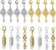 aiskaer 16 pcs gold & 16 pcs silver magnetic lobster clasps - perfect for jewelry necklace bracelet logo