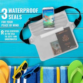 img 1 attached to AiRunTech Waterproof Pouch With Waist Strap (2 Pack)