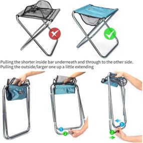img 2 attached to 🪑 Folding Fishing Stool: Lightweight Camping Stools for Travel, Hiking, Hunting, and More