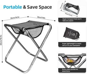 img 3 attached to 🪑 Folding Fishing Stool: Lightweight Camping Stools for Travel, Hiking, Hunting, and More