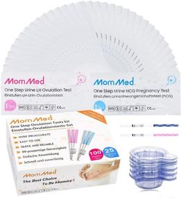 img 4 attached to MomMed Ovulation Predictor Kit (HCG25-LH100) - 25 Pregnancy Test Strips, 100 Ovulation Test 🔍 Strips, Easy-to-Use Fertility Test with 125 Urine Cups - Accurate OPK Test and Pregnancy Tests