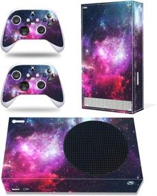 img 3 attached to 🎮 Premium Full Body Vinyl Skin Decals Protective Wrap Sticker for Xbox Series S Console and Controllers – Purple Shade
