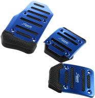 🚗 vosarea 3pcs aluminum car pedal covers with enhanced grip, manual transmission foot pedals brake pads for improved performance logo