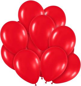 img 2 attached to 🎈 100-Piece, Vibrant Red Latex Balloons - Made in the USA!