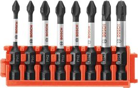 img 4 attached to 🔩 BOSCH CCSPHV208: 8-Piece Impact Tough Phillips 2-Inch Power Bits with Clip - Custom Case System