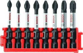 img 3 attached to 🔩 BOSCH CCSPHV208: 8-Piece Impact Tough Phillips 2-Inch Power Bits with Clip - Custom Case System