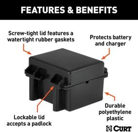 img 2 attached to CURT 52027: Watertight Trailer Breakaway Battery Case – Compact Design for Reliable Performance