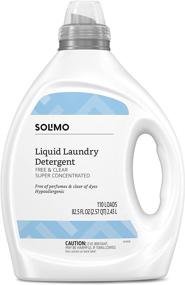 img 4 attached to Solimo Hypoallergenic Concentrated Liquid Laundry Detergent - Fragrance-Free, Dye-Free, 82.5 Fl Oz - 110 Loads