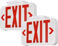 torchstar led exit sign: double face, battery backup, ul 924, damp location - pack of 2 logo