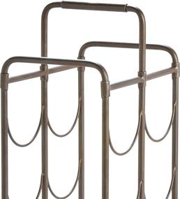 img 3 attached to Stylish Stone & Beam Contemporary Farmhouse Standing Floor Wine Rack - 27 Inch, Iron and Wood on Amazon