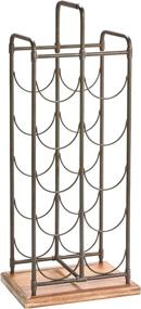 img 4 attached to Stylish Stone & Beam Contemporary Farmhouse Standing Floor Wine Rack - 27 Inch, Iron and Wood on Amazon