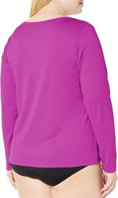img 1 attached to 👙 Stay Protected in Style with Kanu Surf Women's Plus-Size Solid UPF 50+ Long Sleeve Swim Shirt Rashguard