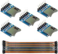 📇 daoki 5pcs tf micro sd card module memory shield expansion board for arduino arm avr | mini sd tf card w/ pins & dupont wire logo