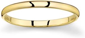 img 2 attached to 💍 Stylish and Timeless: 10k Yellow, White, or Rose Gold Light Comfort Fit 2mm Plain Wedding Band