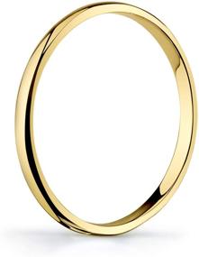 img 3 attached to 💍 Stylish and Timeless: 10k Yellow, White, or Rose Gold Light Comfort Fit 2mm Plain Wedding Band