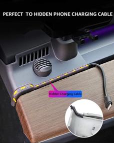 img 1 attached to Enhanced Phone Holder Mount Accessories for Basenor's 2021 Tesla Model Y