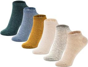 img 1 attached to Stylish and Comfortable: MAGIARTE Women's Soft Cotton Ankle Socks in an Assorted 6 & 12-Pack