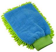 quickie microfiber dusting mitt: two-sided blue mitt for efficient dusting and polishing - 1-pack, machine washable logo