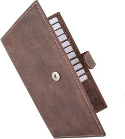 img 1 attached to Blocking Premium Leather Bifold Closure Men's Accessories