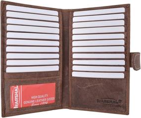 img 4 attached to Blocking Premium Leather Bifold Closure Men's Accessories