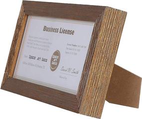 img 2 attached to 🌟 Stylish Space Art Deco Gold Frame for 4x9 Business Licenses/Certificates - Tempered Glass, Hanging & Tabletop Options (Set of 1)