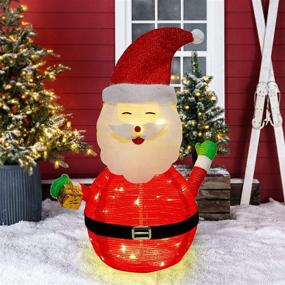 img 4 attached to YOFIT Lighted Christmas Decorations Collapsible Seasonal Decor