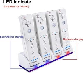 img 3 attached to 💡 Enhanced Wii Remote Controller Charging Station by Covanm - 4 Port Charger with 4 Rechargeable Batteries for Wii + USB Cable & Free USB Wall Charger