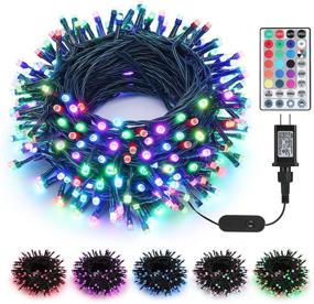 img 4 attached to 🎄 Joomer 66ft Color Changing Christmas Lights - 200 LED RGB Outdoor Twinkle Tree Lights with Remote, Timer & Dimmable Function - 19 Vibrant Colors - Ideal for Xmas Room, Indoor Wedding, and Party Decorations