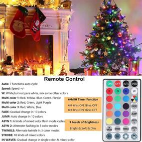 img 3 attached to 🎄 Joomer 66ft Color Changing Christmas Lights - 200 LED RGB Outdoor Twinkle Tree Lights with Remote, Timer & Dimmable Function - 19 Vibrant Colors - Ideal for Xmas Room, Indoor Wedding, and Party Decorations