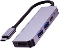 💻 qces usb c hub hdmi adapter - 4k hdmi video, 100w pd charging, 5gbps usb 3.0 - compatible with macbook pro/air 2021, ipad pro, xps, samsung dex, switch dock логотип